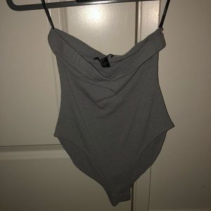 Strapless forever 21 bodysuit Gray